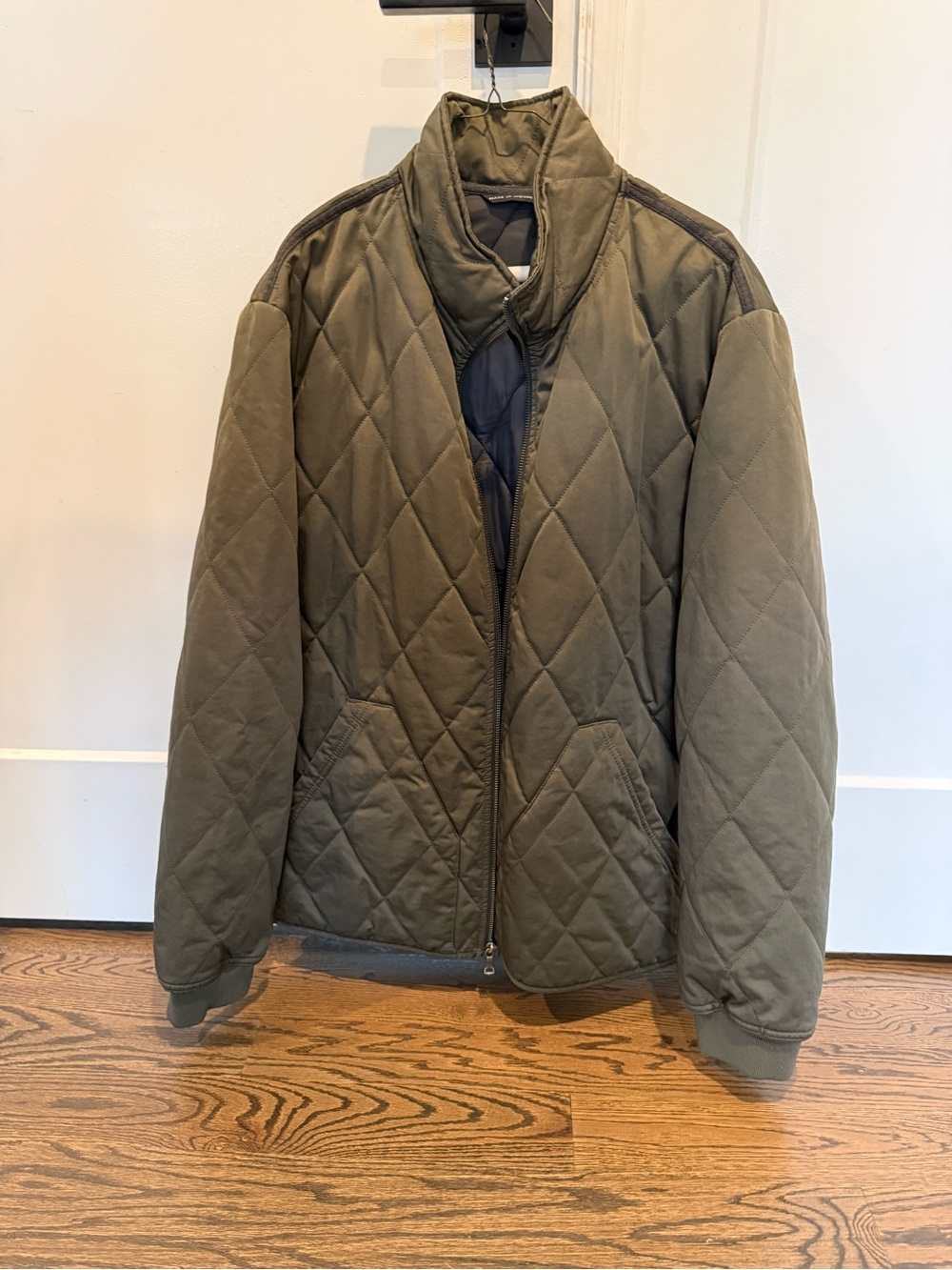 Banana Republic Quilted Olive Green Field Jacket